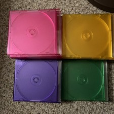 SLIM ASSORTED Color CD Jewel Cases Lot of 50