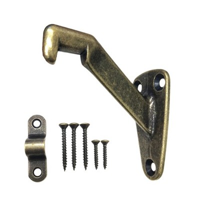 Heavy Duty Handrail Bracket Antique Brass 3 Pack | HOWTOOL