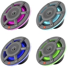 4x JBL JBLMARSPKSD82MGAM 8" 500W Max 3-Way Premium Gray Marine RGB LED Speakers
