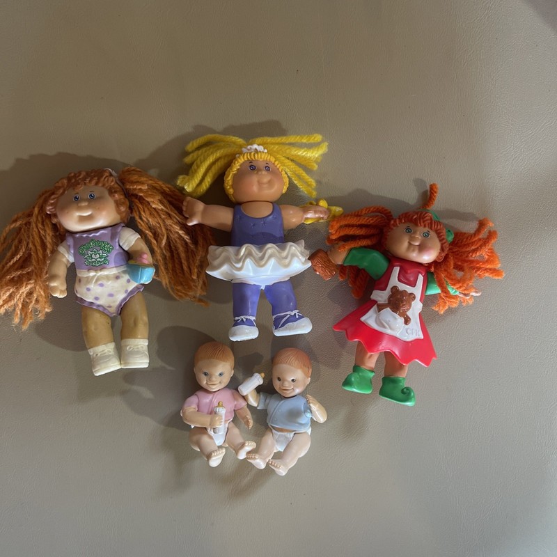 Cabbage Patch Kids Vintage 1984-1994 Doll Mini Figures PVC Figurines Lot of 5