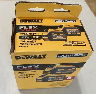 DEWALT FLEXVOLT 6ah BATTERY 2 PACK DCB606