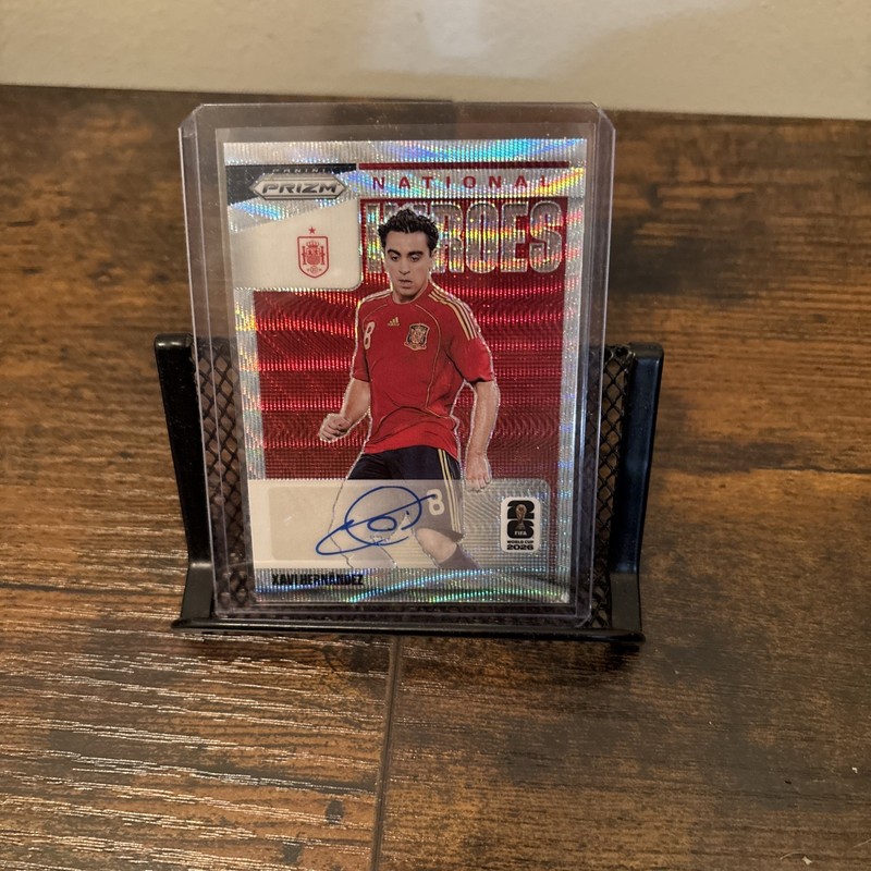 Xavi Hernandez Spain 2026 Panini Prizm FIFA World Cup National Heroes Wave Auto