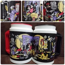 VINTAGE Disney World ALL STAR RESORT Refillable Insulated Whirley Cup ~ Set of 2