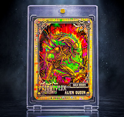 Fright Flix Alien Queen *GOLD SERIES* Alien Day LV-426 Release Holo Trading Card