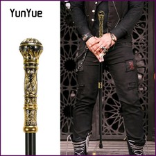 Golden Black Luxury Round Handle Fashion Walking Stick for Party Suits