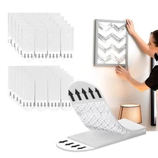 36 Pairs Picture Hanging Strips Removable Hook and Loop Tape Adhesive Strip