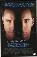 John Travolta Face Off Autographed 12" x 18" Movie Poster