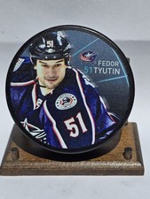 Fedor Tyutin Columbus Blue Jackets NHL Official Photo Hockey Puck