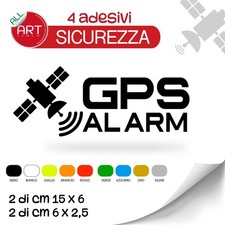 Adesivi GPS ALARM - antifurto satellitare  - 4 stickers decal moto auto scooter