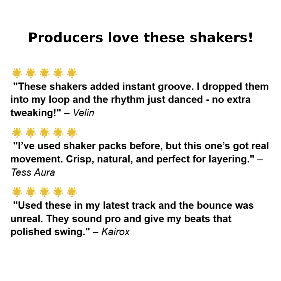 309 Shaker One Shot Sample Pack (Wav) für FL Studio, Ableton Live, Logic Pro - Bild 4 von 4