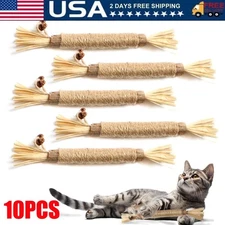Silvervine Sticks for Cats 10PCS Natural Catnip Chew Toys for Kittens Teeth
