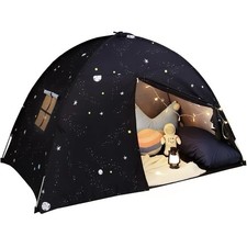 Sumbababy Large Teepee Tent for Kids Star Lights Boys Girls Space Black Galaxy
