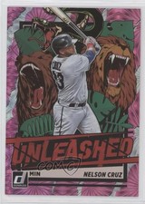 2021 Panini Donruss Unleashed Pink Fireworks Nelson Cruz #UNL12 09bu