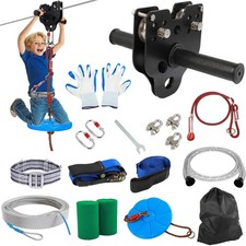 60FT Zip Line for Kids and Adult: Up To 400LBS Outdoor Equipment for Kids