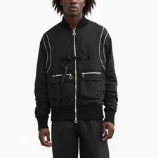 Konus Men's Oversize Bomber Jacket in Black