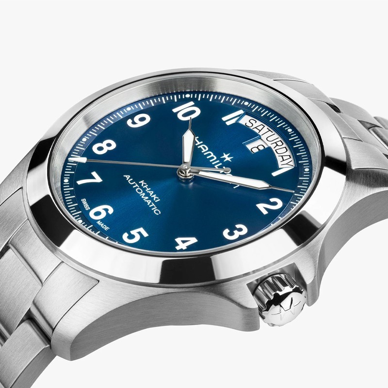 HAMILTON KHAKI AUTOMATIC ブルー New Hamilton Khaki Field King Day-Date 40mm Blue Dial Men's Watch
