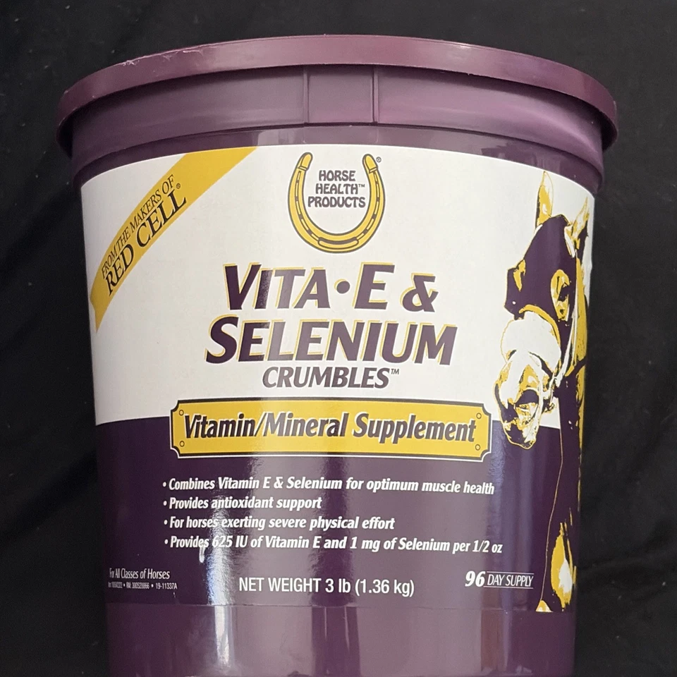 Health Vita E & Selenium Crumbles 3lb Horse Vitamin Supplement/support by Farnam