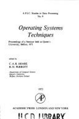 Operating Systems Techniques Hardcover