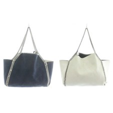 Borsa tote Stella McCartney Falabella catena scamosciata reversibile con mars...