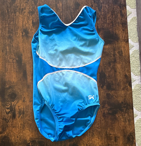 GK Blue Colorblock Sleeveless Dance Leotard Women’s AS Nylon/Spandex RN143928