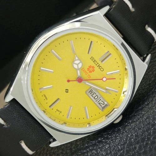 VINTAGE REFURBISHED SEIKO EXPO 70 AUTOMATIC 6309A JAPAN MENS WATCH a441800-1