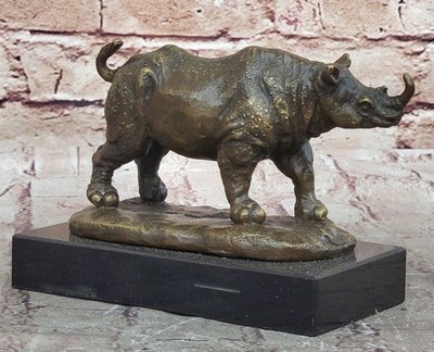 Salvador Dali Unterzeichnet Rhino Bronze Statue Wildtiere Skulptur Hot Guss Deko