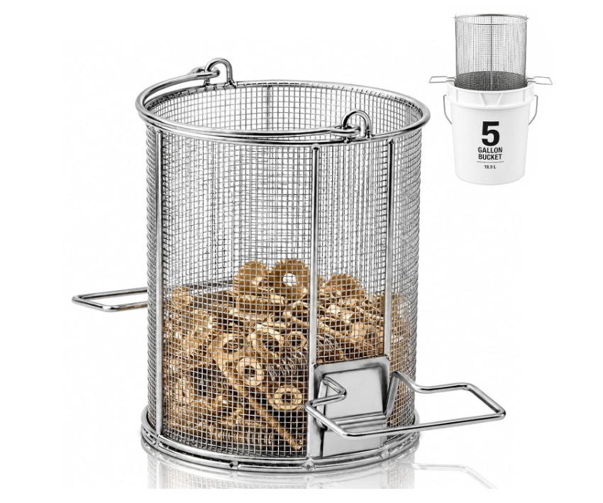Parts Wash Strainer Basket, 1 Pcs | for Bucket, 304 Stainless Steel, Dip