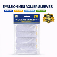 5 Pack 4" Gloss Mini Roller Sleeves Paint Rollers Refill DIY Decorating Varnish