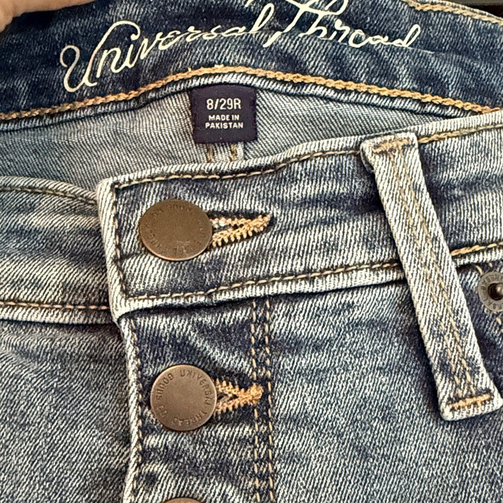 Universal Thread High Rise Button Fly Distressed … - image 4