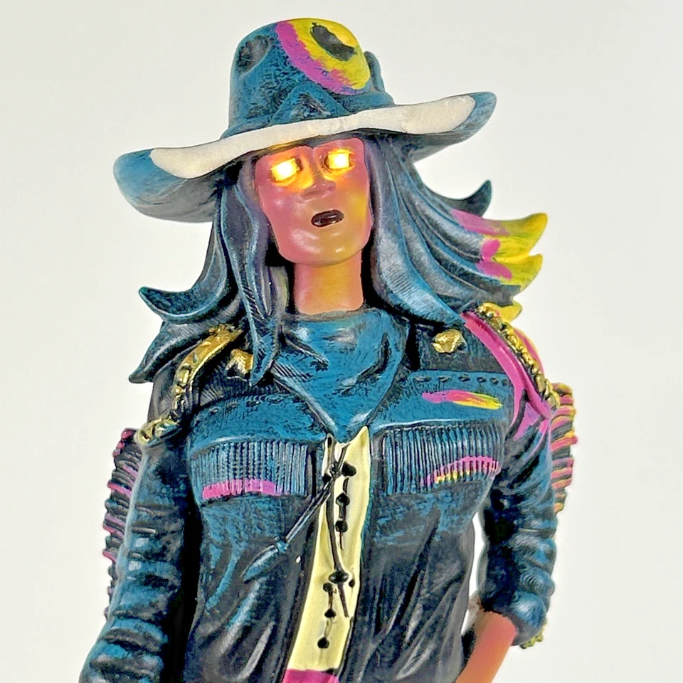 Shiner Texhex IPA Bruja's Brew Witch Figural cow girl LED eyes beer tap handle - Image 3 of 4