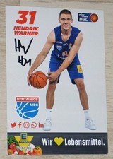 HENDRIK WARNER Mitteldeutscher BC SYNTAINICS Basketball Signiert Autogrammkarte