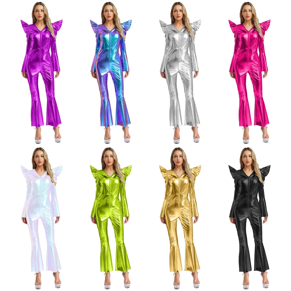 Disfraz para mujer Mono de vestir Retro Disco Mameluco Una pieza Trajes de baile Foto 2 de 3