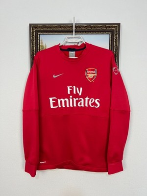 Vintage Nike Arsenal Football Train Sweatshirt Soccer Red Crewneck