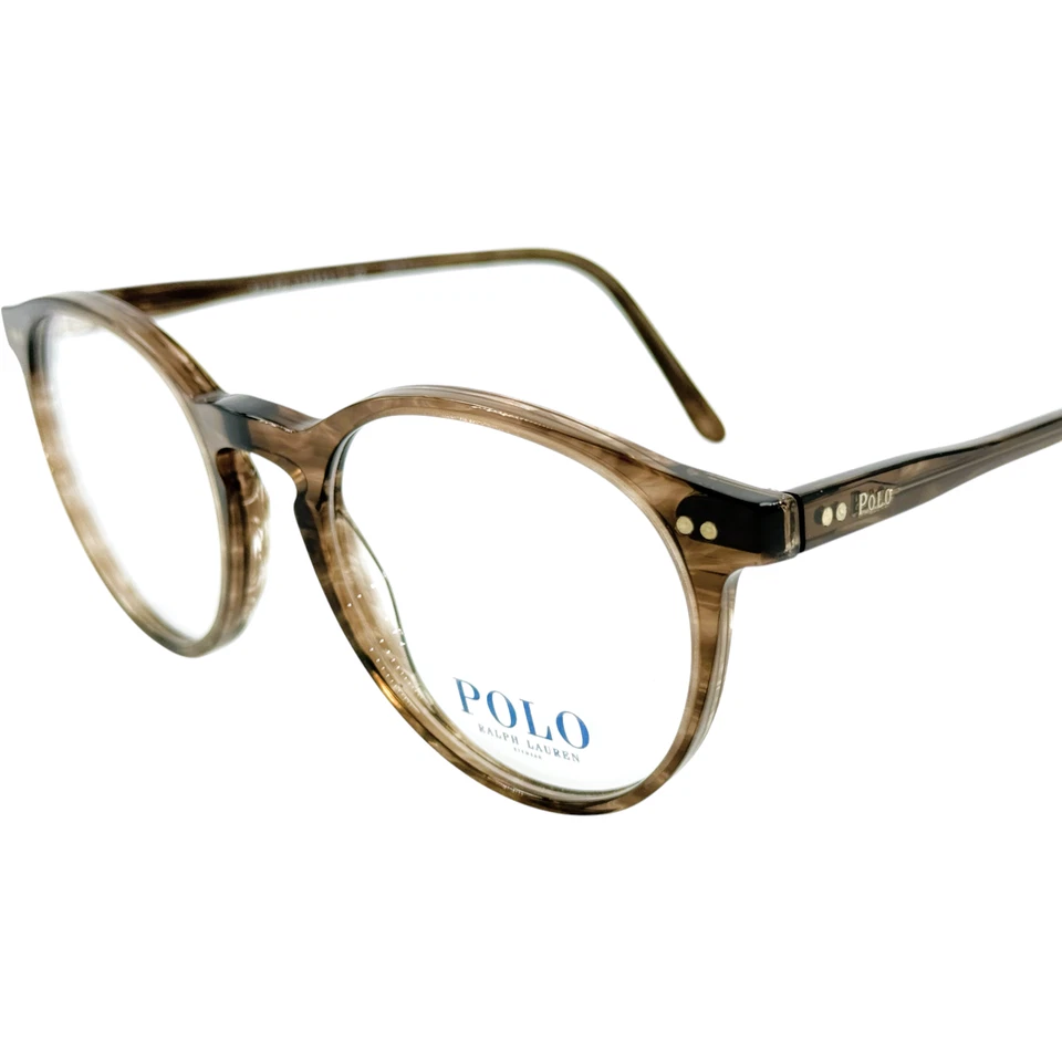 Marco de gafas de plástico Ralph Lauren Polo PH2083 para hombre 5822 a rayas marrón 50-20 Foto 2 de 4