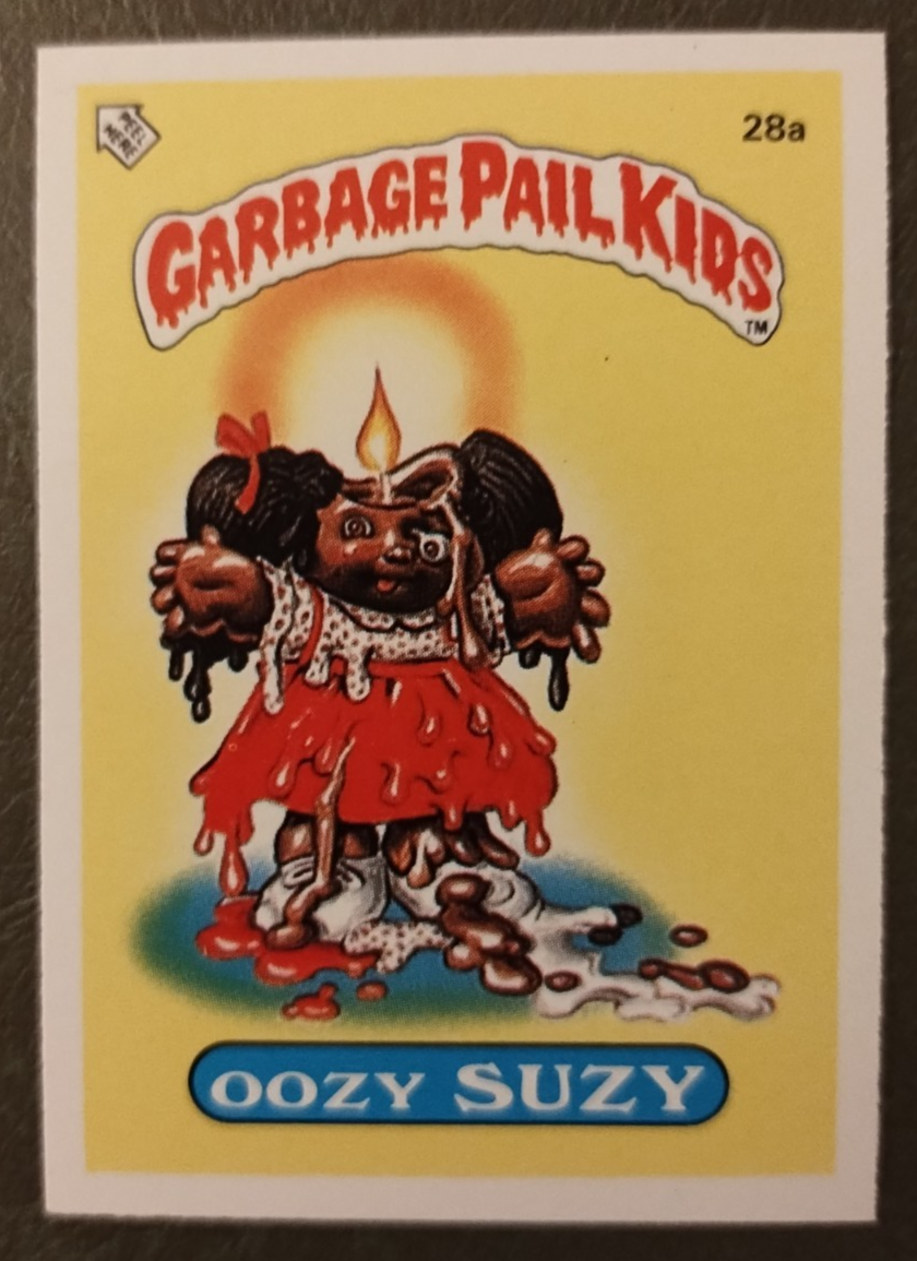 Garbage Pail Kids OS1 1985 - UK mini - Oozy Suzy 28a - NM-MT - Matte