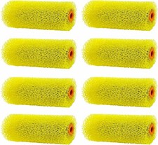 8 Pcs Textured Paint Roller Covers, 4 inch Medium Foam 4",8pcsMEDIUM