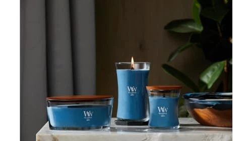 Velas Ellipse Tempest spray marinho madeira mineral lírio d'água chama Hearthwick - Imagem 4 de 4