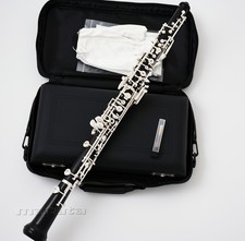 semi-automatic Professional Ebony Wooden Oboe C Key Silver Plated With Case