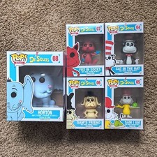 Funko Dr. Seuss Vinyl Figures Mixed Lot Boxed 5-Pack Horton Cat Fox Sam 🔥🔥🔥