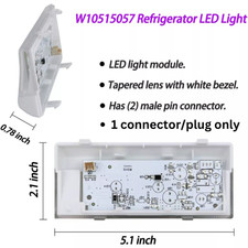LED Light for Whirlpool WRS322FDAM02 WRS325FDAM02 WRS325FDAM04 wrs325fdaw01 NEW