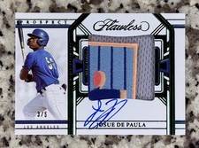 2024 Panini Flawless Josue De Paula PATCH AUTO EMERALD #/5 PPA-JDP