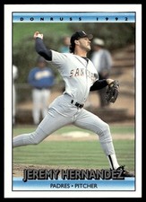 1992 Donruss Jeremy Hernandez Rookie San Diego Padres #756