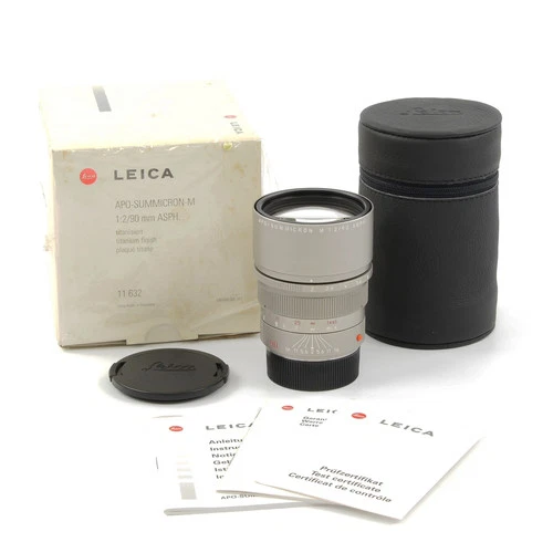 LEICA 90MM F2 APO-SUMMICRON-M ASPH TITANIUM + BOX 11632 #2799