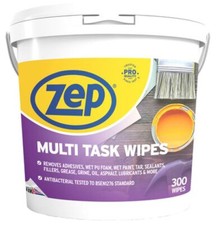 Multi Task Wipes for Adhesive Sealant Paint Spills and Splashes Zep Tub of 300