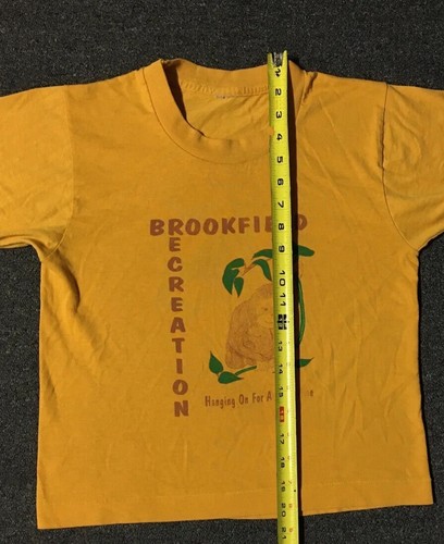 Vtg 90s Kids Brookfield Faded PE Shirt L USA Monkey Animal Funny School Track 80 - Picture 11 of 11