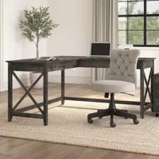 Desk Wooden Table Computer Office Laptop Home Study Storage Workstation Corner