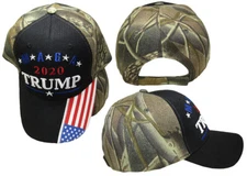 M*A*G*A 2020 Trump Black Camouflage USA Bill 100% Acrylic Embroidered Hat Cap
