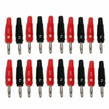 20x Bananenstecker Schraubbar Labor Büschelstecker 4mm [10x Rot und 10x Schwarz]