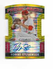 2015 Prizm Fresh Faces Signature Prizms Gold #5 Robert Stephenson /10 Cincinnati