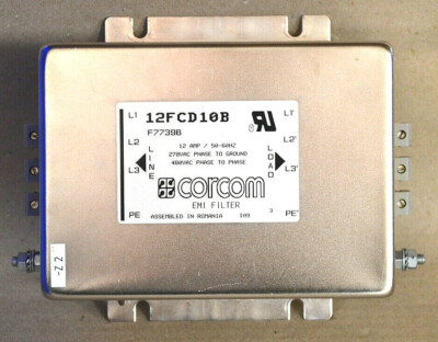 corcom EMI Filter F7739B 12FCD10B Netzfilter 